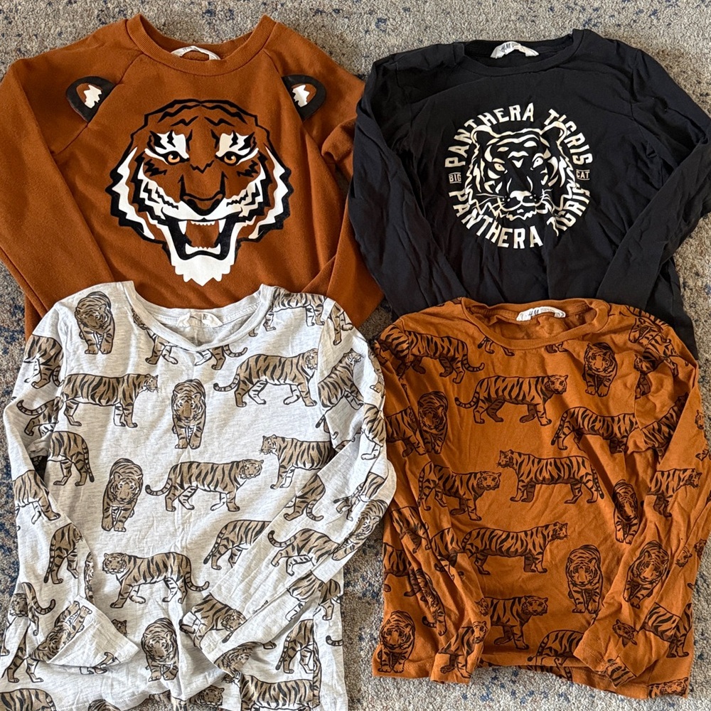 H&M Black Panthera Tigris Long Sleeve Shirt